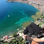 Paragliding above Ohrid city and Lake