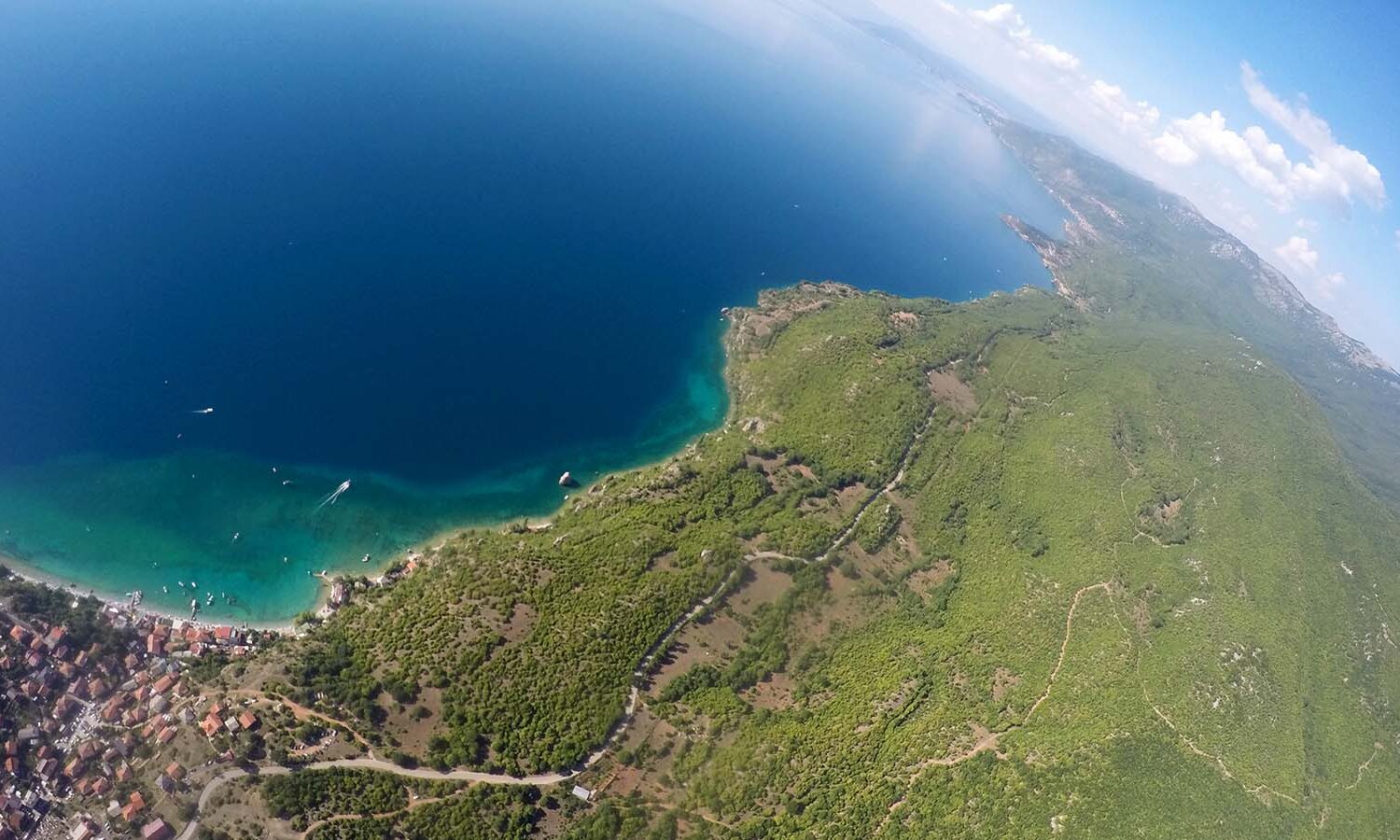 View of the Ohrid’s lakeside area.