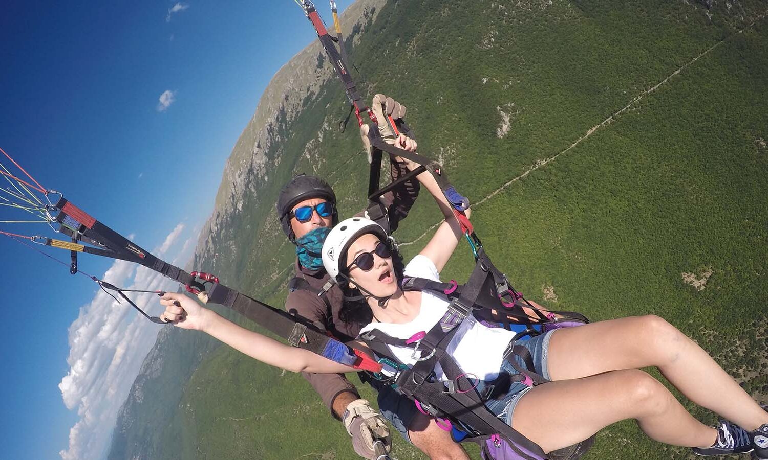 Flying on your own above National Park Ohrid