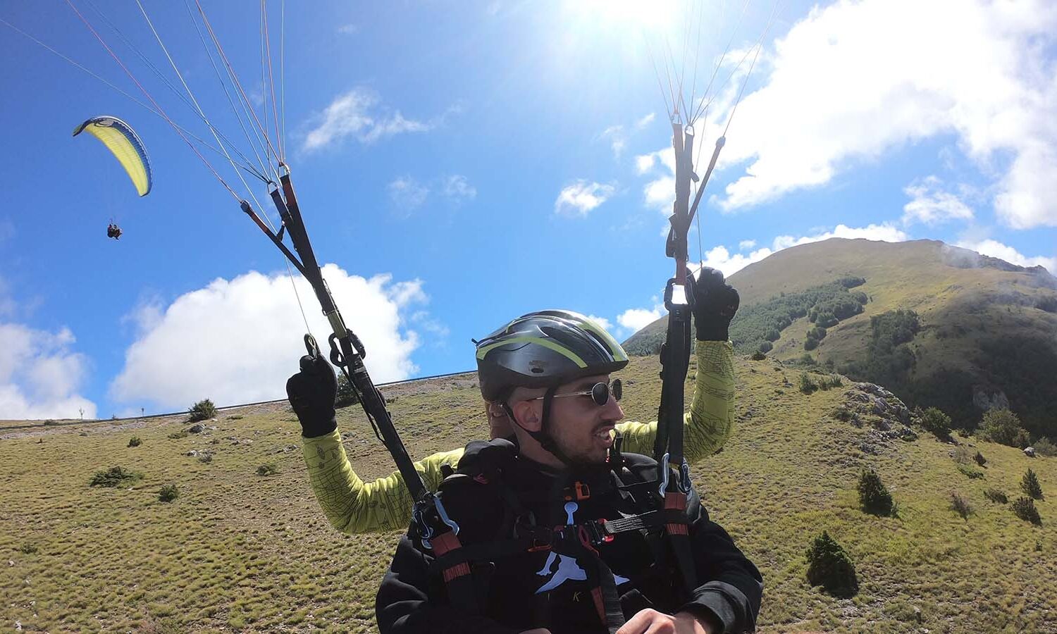 Paragliding Take-off at Galicica National Park Ohrid