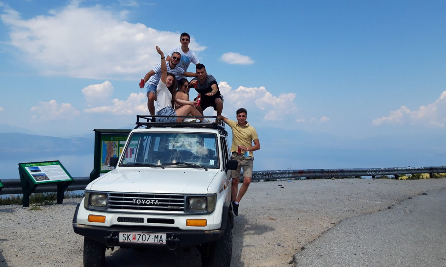 Transport to the take-off place in Galicica National Park Ohrid
