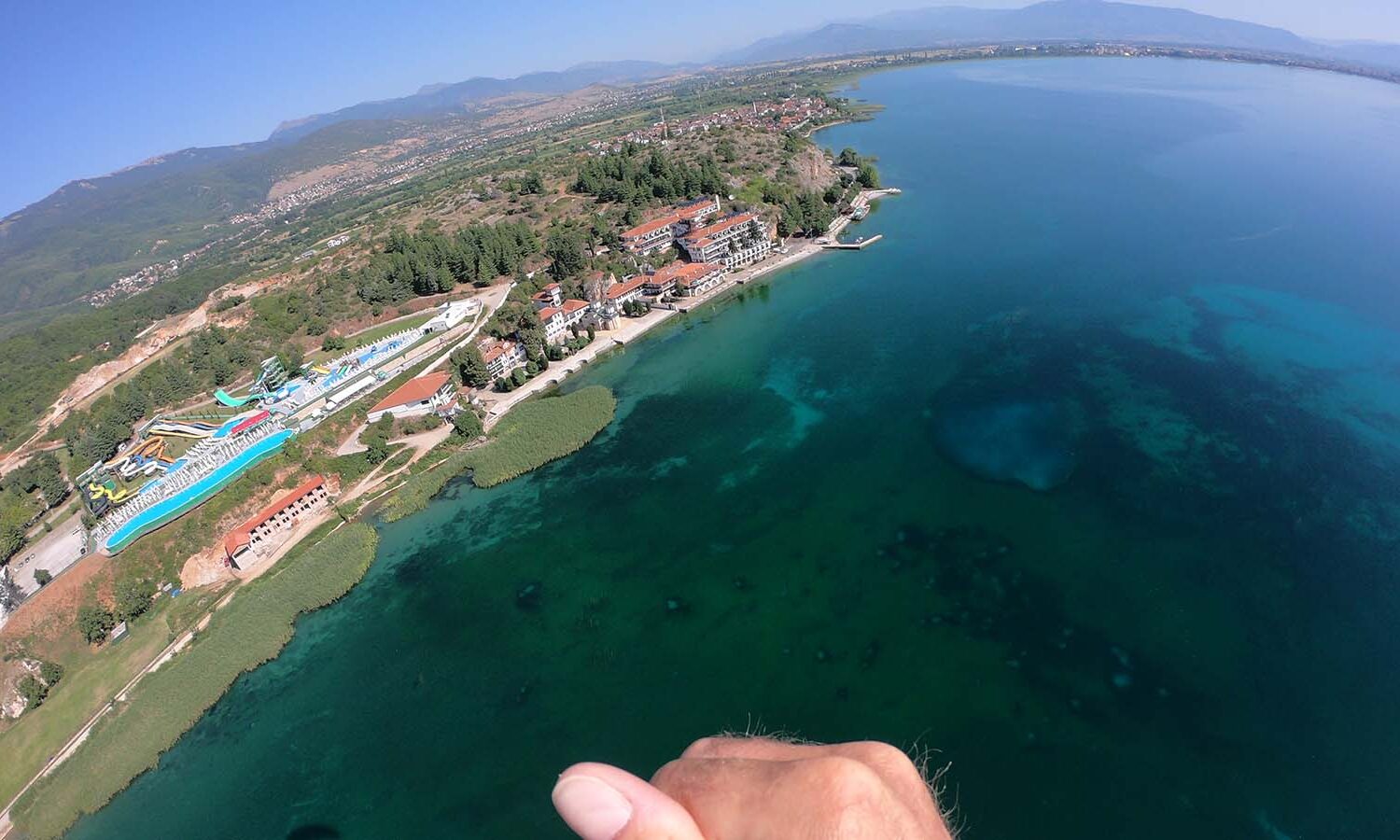 View from Ohrid Lake towards Struga