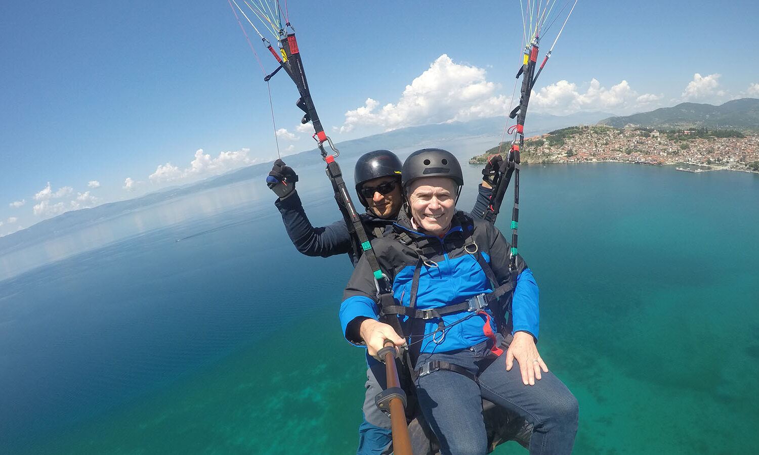 High above Ohrid City with a Smile