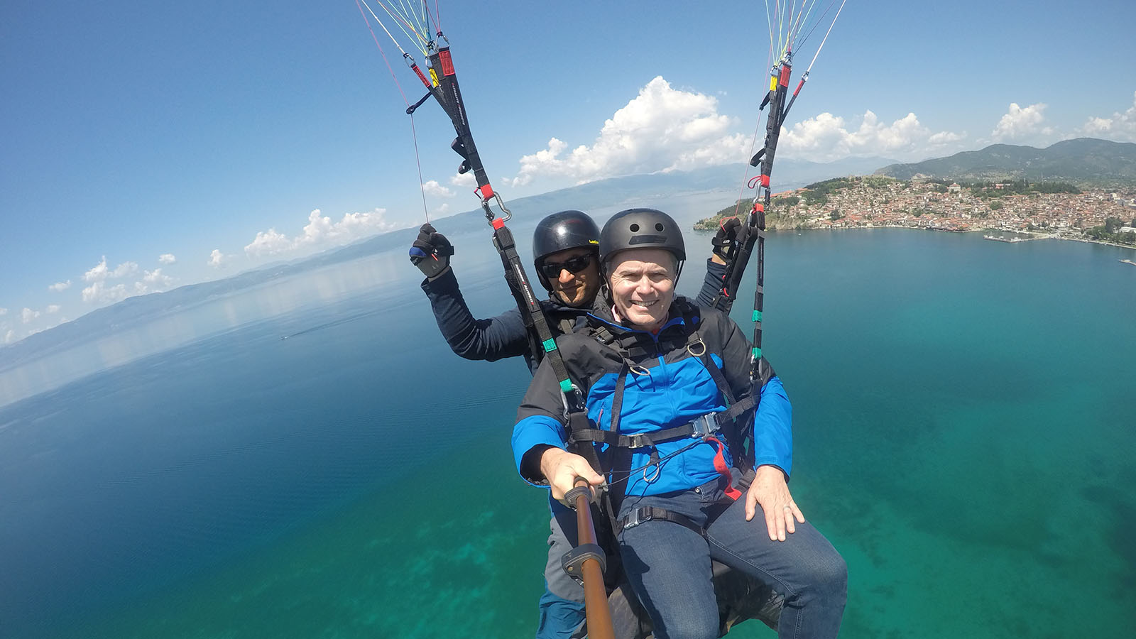 High above Ohrid City with a Smile