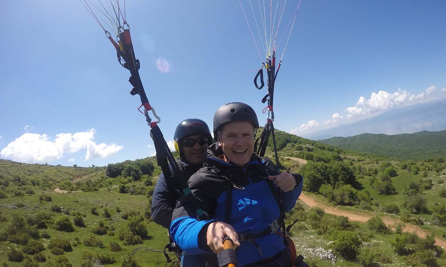 Takeing-off from Highest Point on Galichica Mountain